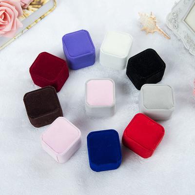 Wedding High Quality Squre 1PC Amazing Popular Gifts Ring Box Jewelry Accessories Velvet Jewelry Display Case  Handmade