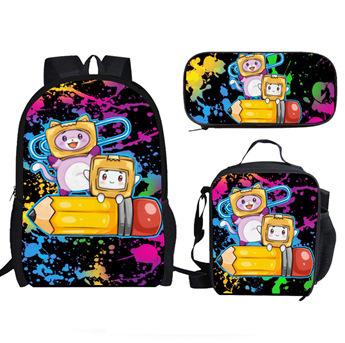 Backpack, Various Styles, Cartoon Heat Transfer, Digital Printing, Backpack, Large-Capacity Student Schoolbag