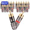Musical Sound 2/8/24PCS RCA Connector Plug HiFi 24K Gold Plated RCA Connector Jack Adapter for 6mm Audio And Video Speaker CableGood Product