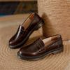 Woman Brogue Shoes Woman Platform Oxford Shoes Flats British Style Vintage Cut-Outs Flat Casual Women Shoes Student Retro