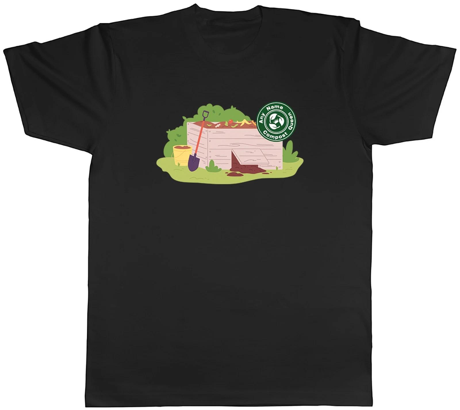 Personalised Compost Queen Gardener Farmer Mens T-Shirt Tee Gift Top XXXL