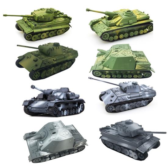 1/72 German Tiger Panther Tank Model DIY Assemly Puzzles Toy Kids Collectible