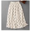 2025 Summer Black and White Polka Dot Tight Waist Casual Versatile Literary Vintage Half-body Skirt