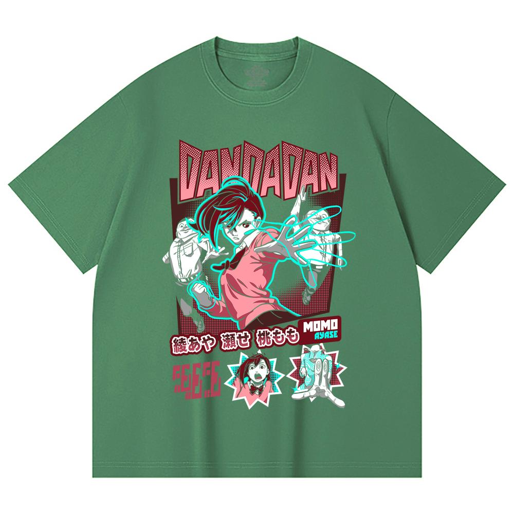 230 Gsm 100% Cotton Dandadan V15 Momo Print Unisex Heavy Cotton T Shirt