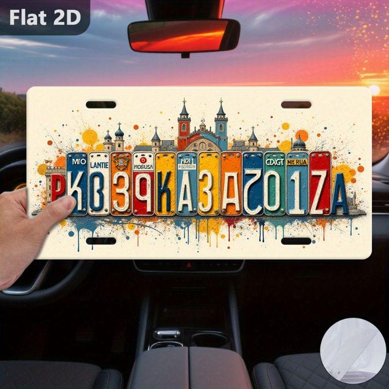 Car License Plate Metal Wall Decor 15x30cm