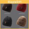 Beanie Thick Knitted Hat Winter Warmth Unisex Cap Windproof Gift Solid Color
