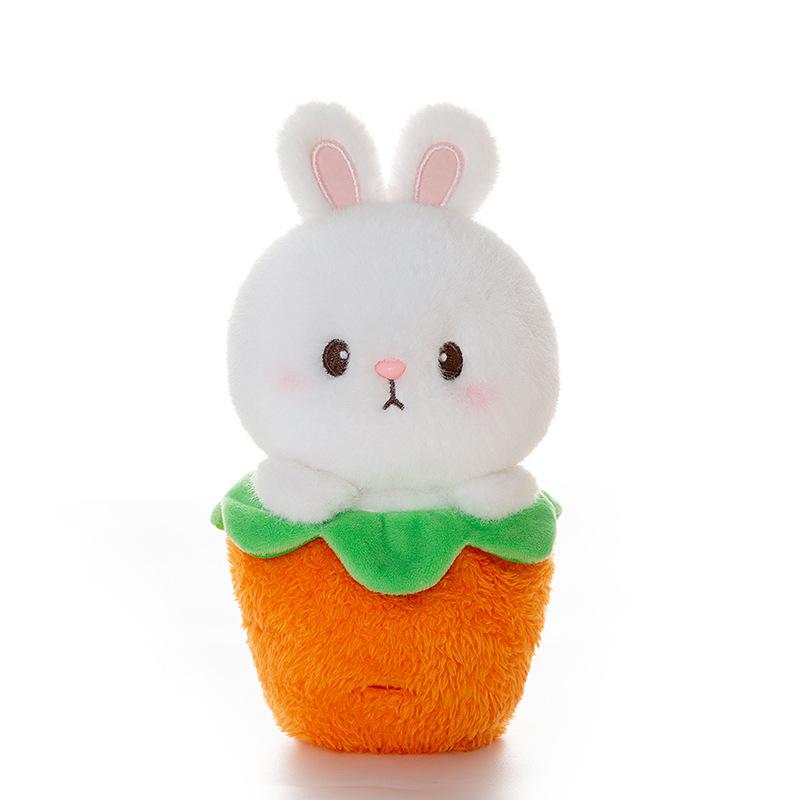 

Eggshell chicken desk with radish rabbit plush toy panda home ornament banana monkey learning tie 17cm【0.2kg】