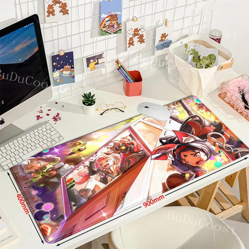 Game Zenless Zone Zero Teclado Mousepad Gaming Speed Keyboard Pads Mouse Pad XXL Rubber Carpet Locked Edge Mouse Mat 900x400mm