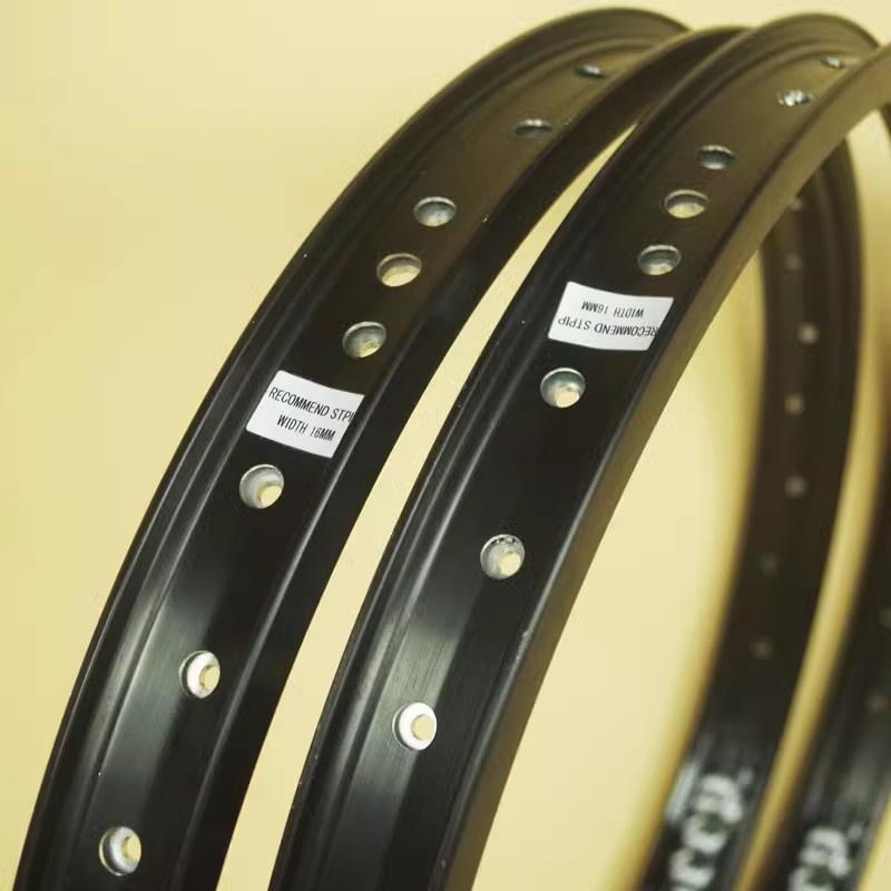 20 "BMX Bike Rim A Circle Double 36-Hole Action Street Knife Ring Black Rim
