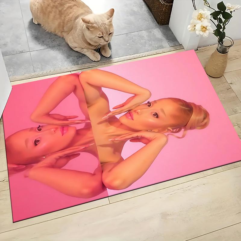 Pink Reflection Beauty Carpet Rug Soft Washable Antislip Home Living Room Sofa Mats Personalized Christmas Rug