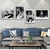 For Living Room Modern Decorative Prins Famous Person Photography Movie Star Canvas Painting Black White Wall Art Picture