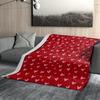 Love Heart Flowering Pumpkin Printed Blanket for Sofa Bed Travel Camping Living Room Office Conditioning Blanket