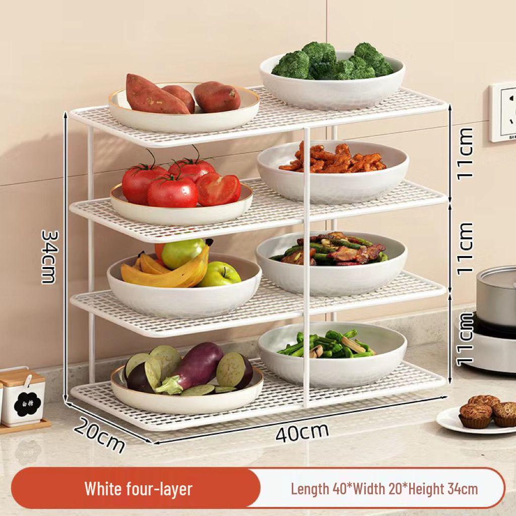 Multi-Layer Hot Pot Prep Dish Holder & Storage Rack