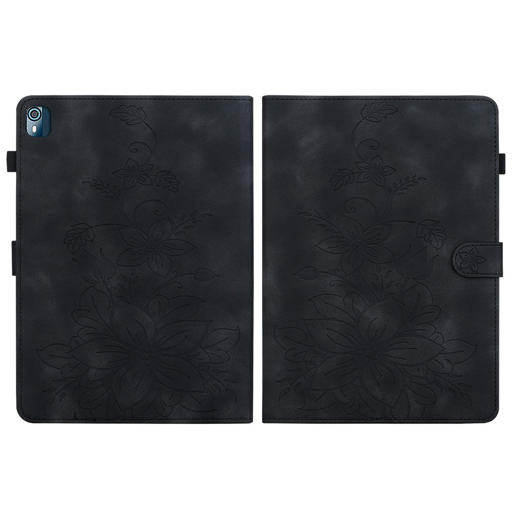 Per Nokia T10 Custodia per Tablet in Pelle PU con Squisito Design Floreale Goffrato