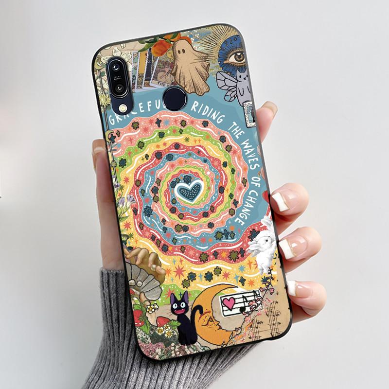 Für Asus Zenfone Max ZB555KL Max Pro ZB601KL ZB602K Hülle Niedliche Cartoon-Druck Schutzhülle Weiches Silikon Schwarzes Handygehäuse
