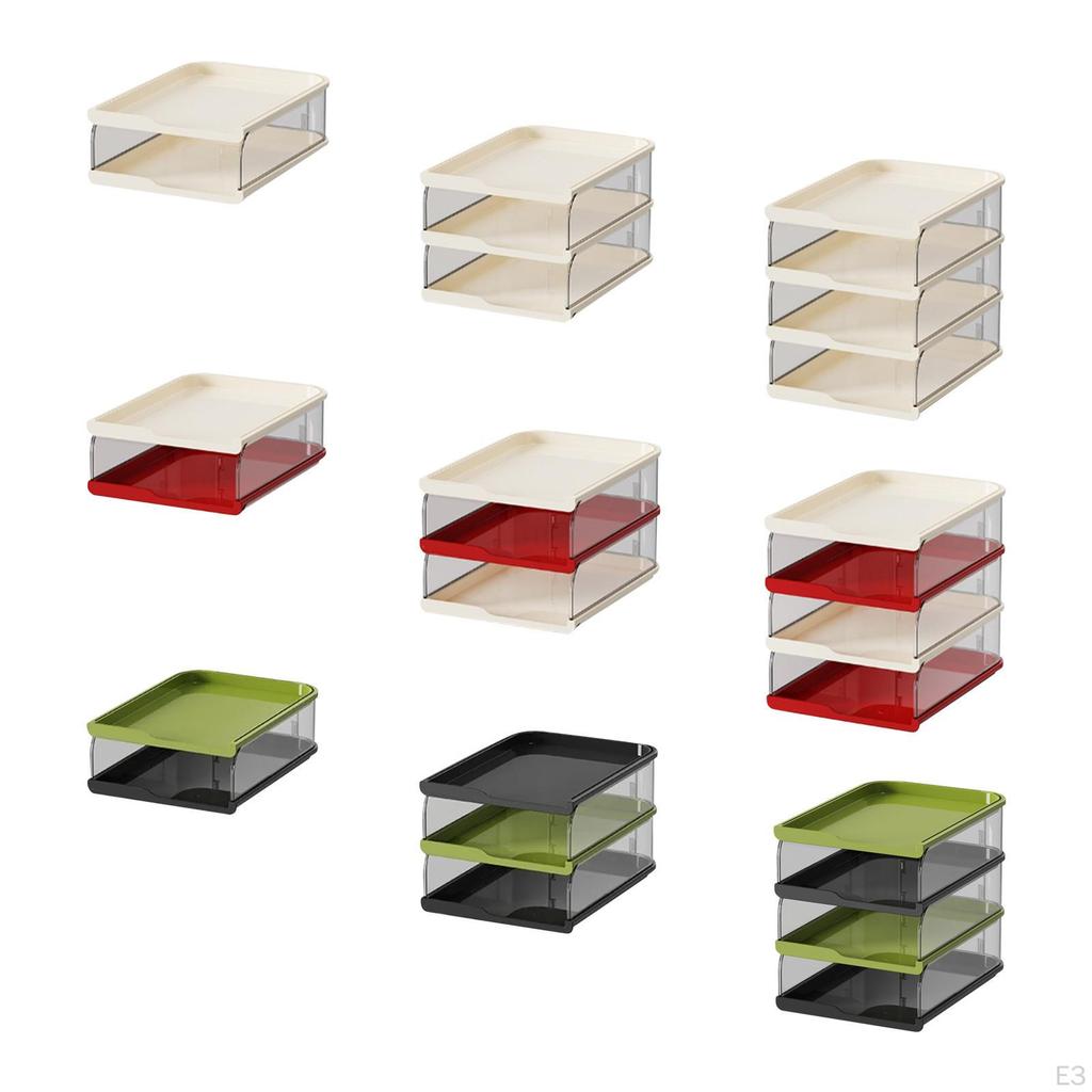 Desktop File Organizer Document Holder for Desk Newspaper Files Shelves Rack Letter Tray