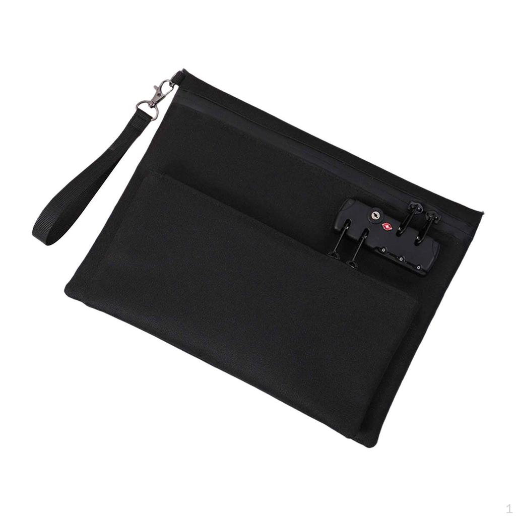 2-layer Password Lock Document Bag, Credit Card Holder, Phone Tote