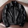Men Genuine Leather Motorcycle Jacket with Built In Armor Pockets Trendy Biker Outfit