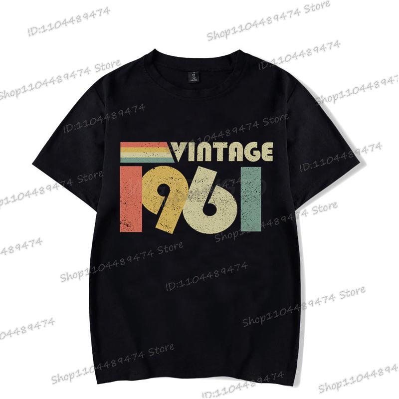 1960 To 1969 Print Vintage T Shirt Men Women Birthday Year Graphic Tees Harajuku Short Sleeve Established 1964 O Neck T-shirt