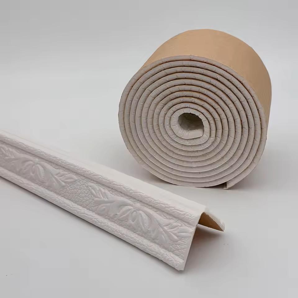 1PC 2.3m/90.55inch Wall Trim Line Skirting Border Self Adhesive Waterproof Baseboard Wallpaper Hallway Ceiling Decor Anti-collis