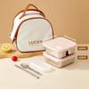 WORTHBUY 304 Stainless Steel Square Bento Lunch Box For  Kids Students Reusable Sealed Leak-proof Cold And Hot Food Container
