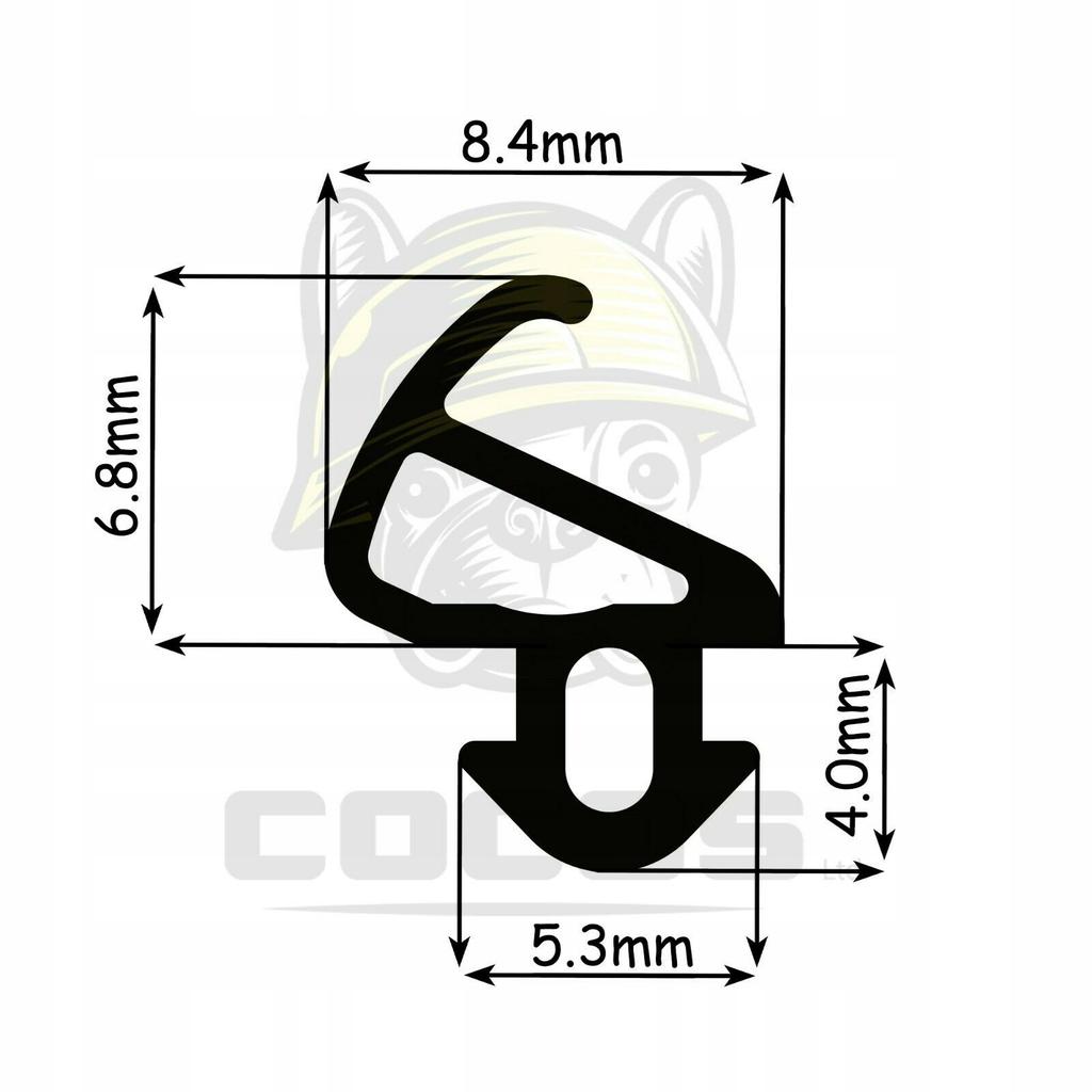 Seal for PVC Windows S-900 LB BLACK 1m