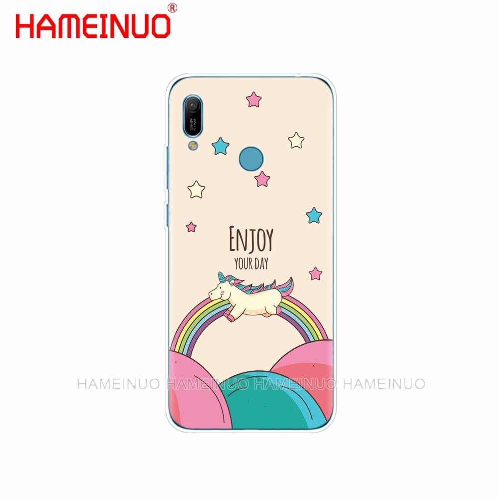 Husa din silicon pentru huawei Y5 Y6 Y7 Y9 PRO PRIME 2019 honor 8s 8a 20 LITE PRO 10i view 20 V20 Unicorn Rainbow Jetpack