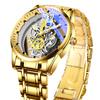 Double-sided Transparent Hollow Automatic Watch Men's Watch Men's Waterproof Luminous Quartz Watch