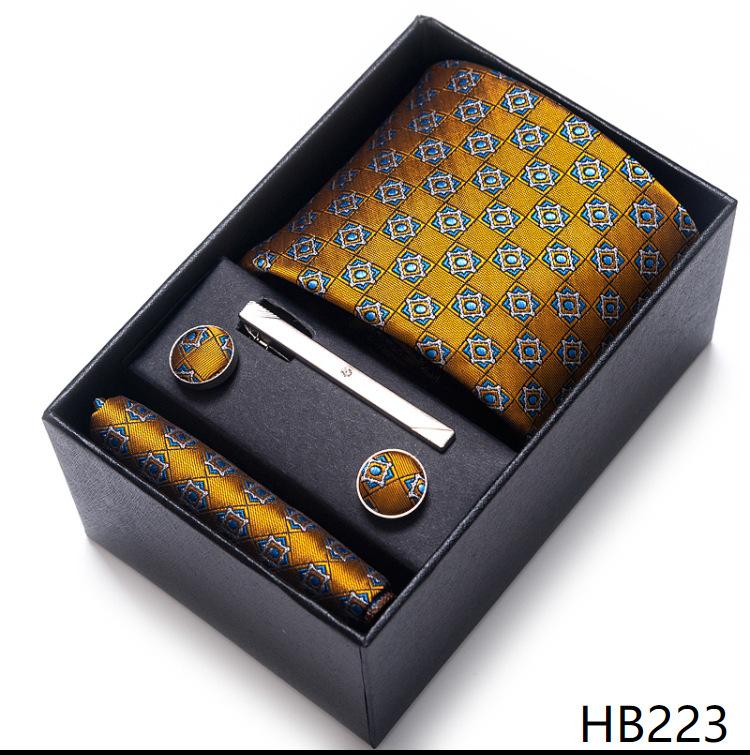Gift Box Men'S 8Cm Tie Business Dress Jacquard Yarn Business Career Tie Set Men