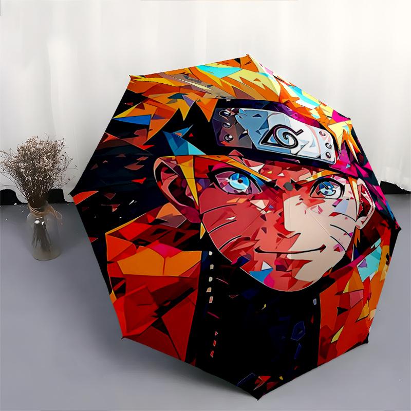 1pc Vivid Naruto Automatic Opening and Closing Umbrella - Small Umbrella Suitable for Various Occasions, Portable 3-Fold Small Umbrella for Men and Wo