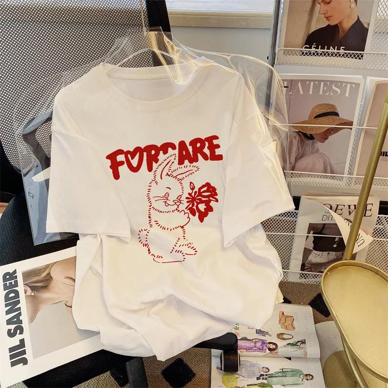 FeUnisex Unisexga Designer Tshirt Cartoon Print Pattern Tshirt Girl and Cute Casual Round Neck Minimalist Tourism Fashion Clothes