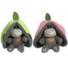 Cute Luminous Breathing Doll With Motion Lights Plush Breathing Stuffed Doll Soft Donkeys Cartoon Plush Doll Baby