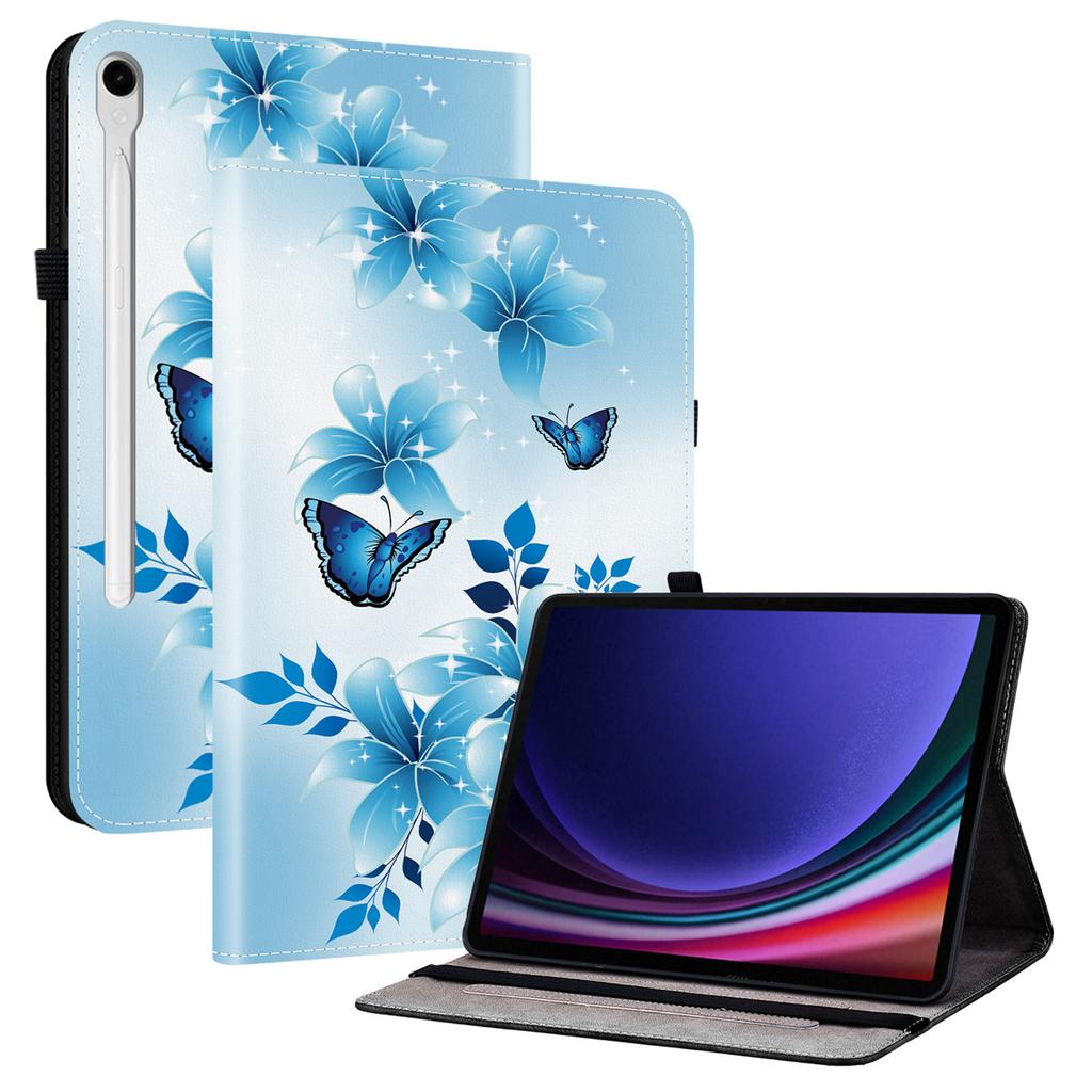 Leather Case For Samsung Galaxy Tab S10/S10 FE/S9 FE/S9 Pattern Printed Stand Tablet Cover with Card Slots