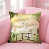 Anne of GGreen Gables Cushion Cover Linen Pillowcase Cover Soft Decor for Sofa Home Room