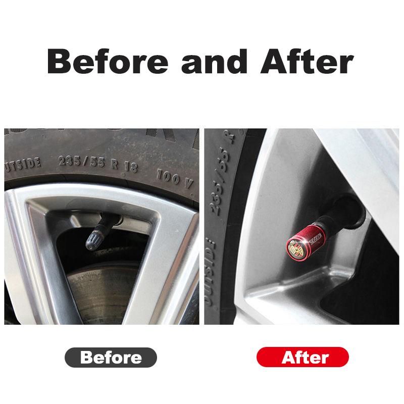 4 Stück Aluminiumlegierung Auto Rad Reifenventilkappe Reifenventil Schaftabdeckung für Porsche Panamera Macan 911 718 Taycan Boxster Cayman 918 Pajun