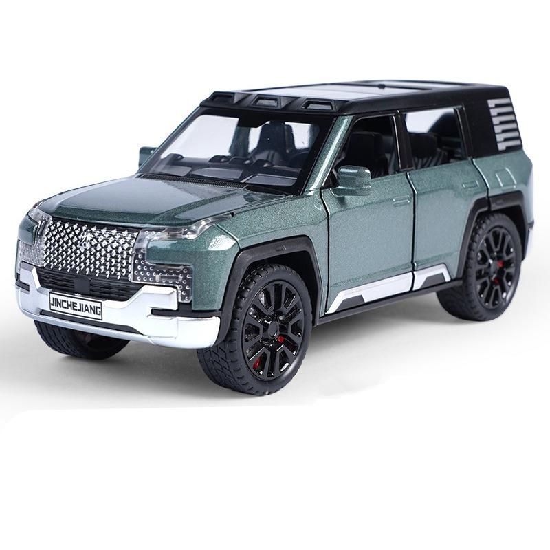 

1/32 BYD Look Upat U8 SUV Модель автомобиля из литого металла Игрушечный внедорожник Модель автомобиля Моделирование Звук и свет Детский подарок синий