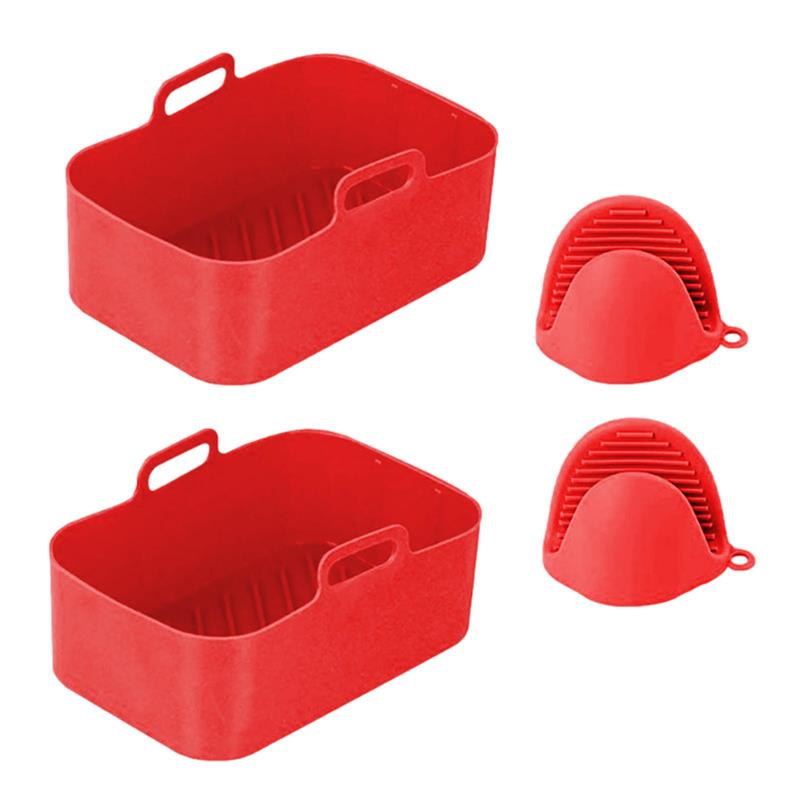 3 Silikon-Einlagen Für Luftfritteuse – 19,3 Cm Durchmesser, Hitzebeständig Bis 220°C, Lebensmittelecht, Für 3–7 L Fritteusen