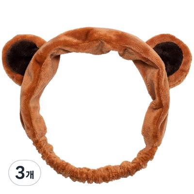 Iducare Hair Band, Brown Bear, 3 Pieces