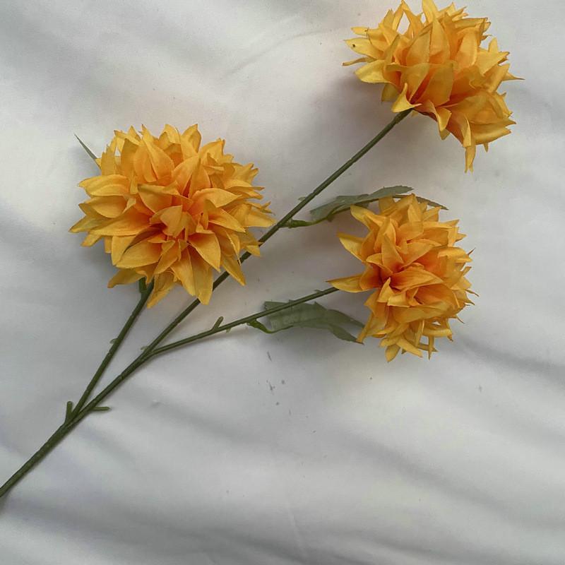 Wedding Crystal Ball Decoration With 3 Head Chrysanthemum For Aisle Decor