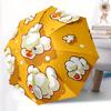 1pc Popcorn Automatic Folding Umbrella - Portable Foldable Design with 8 Ribs, Durable Plastic & Iron Frame, Casual Outdoor Accessory for Ha