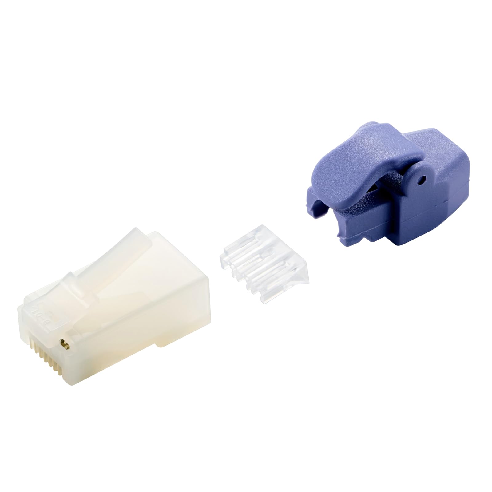 

ELECOM RJ45 Relay Connector Cat6 LAN Cable Adapter with Load Bar and Compatible with Solid and Stranded UTP Pack of Half Anti-Slip Protector, Cables,