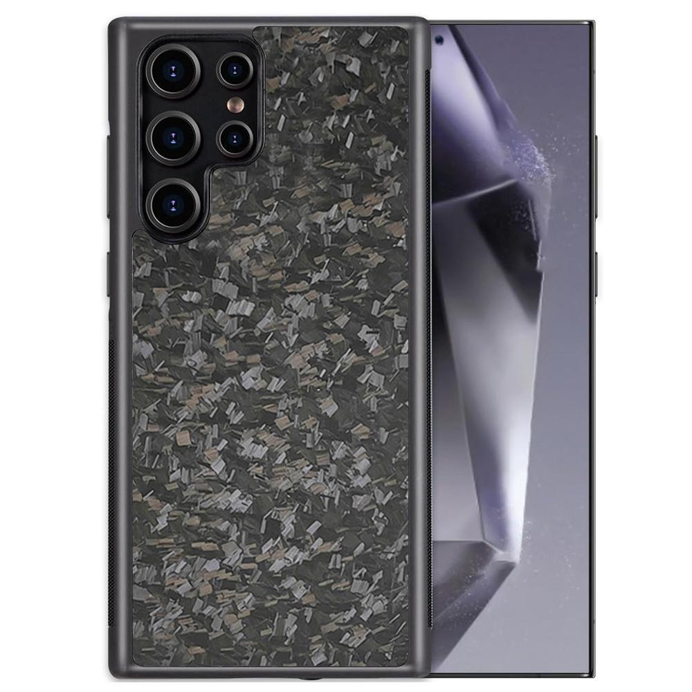 

Для Samsung Galaxy S23 Ultra Магнітний чохол Кована текстура Арамідне волокно+ТПУ Протиковзка накладка для телефону Black