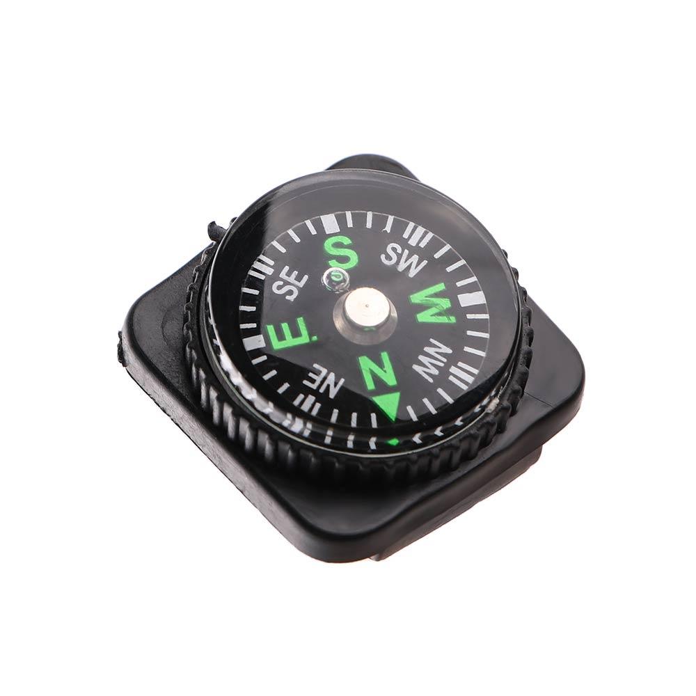 5pcs Outdoor Survival Button Mini Compass Belt Buckle Hiking Travel Portable Handheld