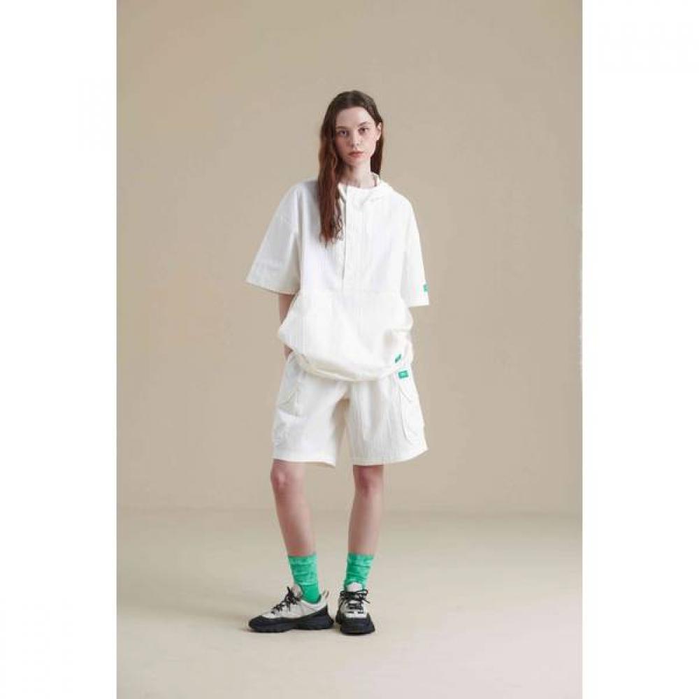 Kangaroo Pocket Hoodie Anorak  Ivory Ivory/90