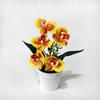 5 Blooms Artificial Orchid Arrangement Realistic Potted Flower Display  Table Centerpiece