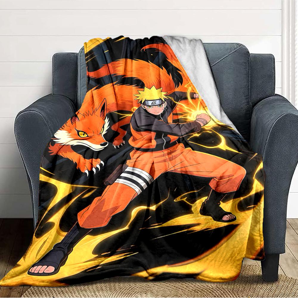 1pc NARUTO (5) Blanket, Gift, for Men and Women, Soft Blanket, Good for Sofa Bed Couch Travel, Lightweight Flannel Blanket