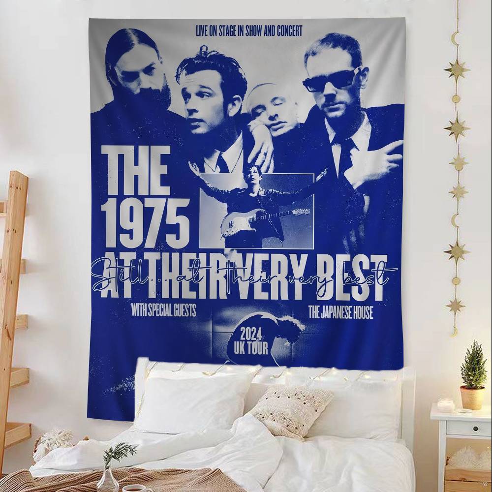 

The 1975 Rock Band Anime Tapestry Hanging Tarot Hippie Wall Rugs Dorm Home Decor 74x94cm(29x37in)