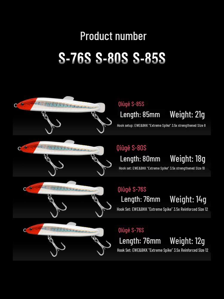 2023 Meixia Loach Brother Sinking Pencil: Loach-Shaped Long Cast Wobbling Lure for Aspius, Mandarin Fish, and Perch