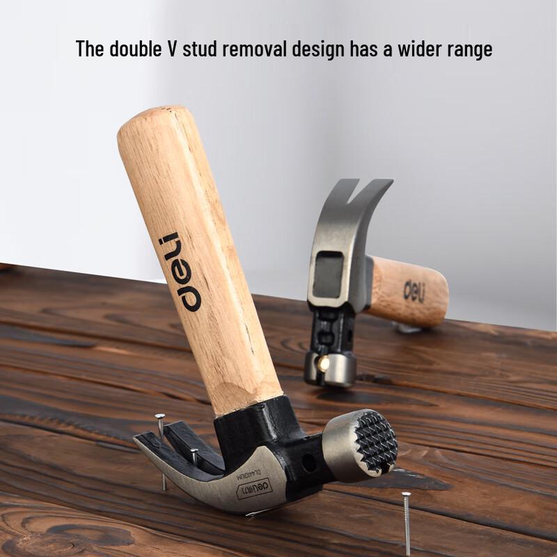 Deli Mini Wooden Handle Claw Hammer