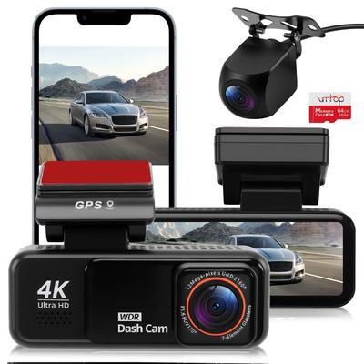 Avutrel Dashcam mit Front- und Rückkamera Gleichzeitige ADAS Intelligente Fahrhilfe BSD Totwinkel App Parken Nacht GPS Aufprall Loop-Aufnahme AR 64GB Karte Geschenkbox